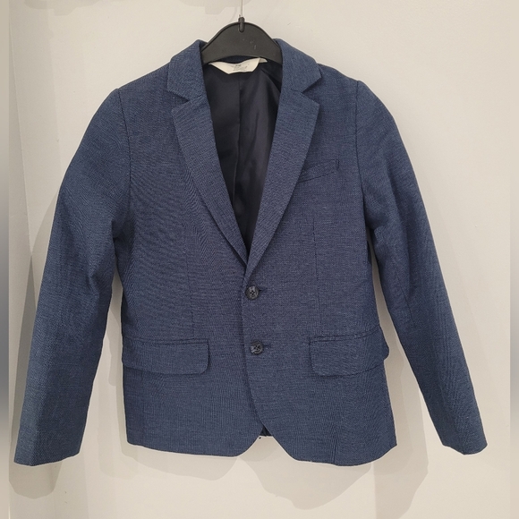 Boys H&M Navy Blue Blazer- 7-8 - Picture 4 of 5